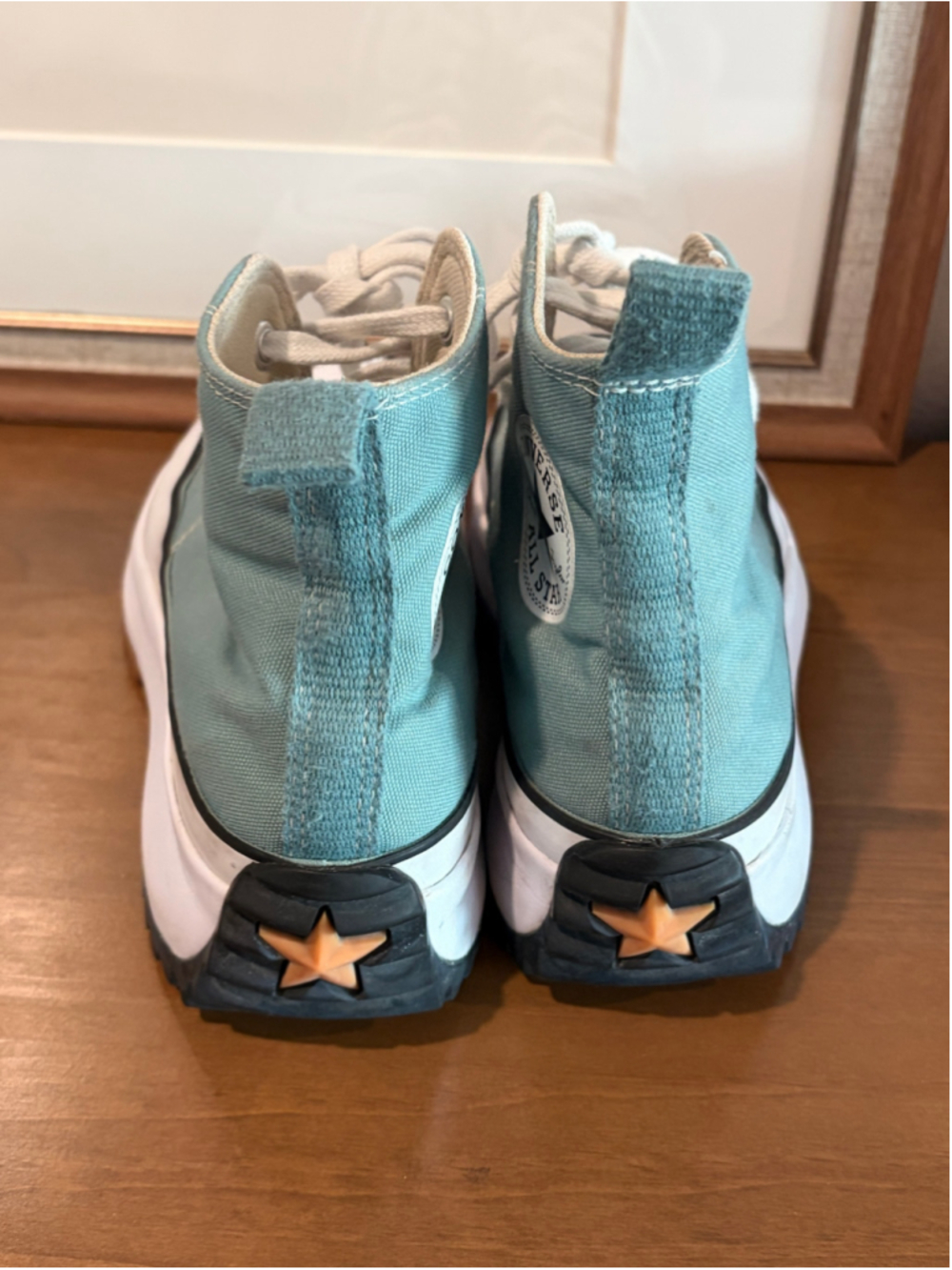 EUC Converse Run Star Hike High Top Platform Sneakers - Teal - Size 7 - Picture 5 of 9